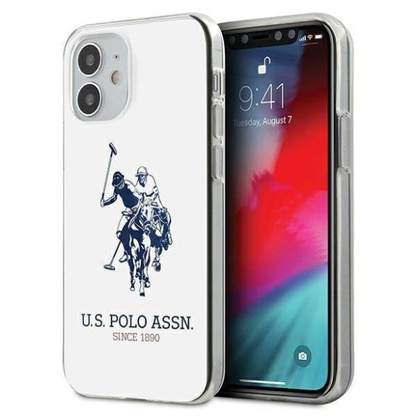 US Polo USHCP12STPUHRWH iPhone 12 mini 5,4" fehér fényes nagy logós tok