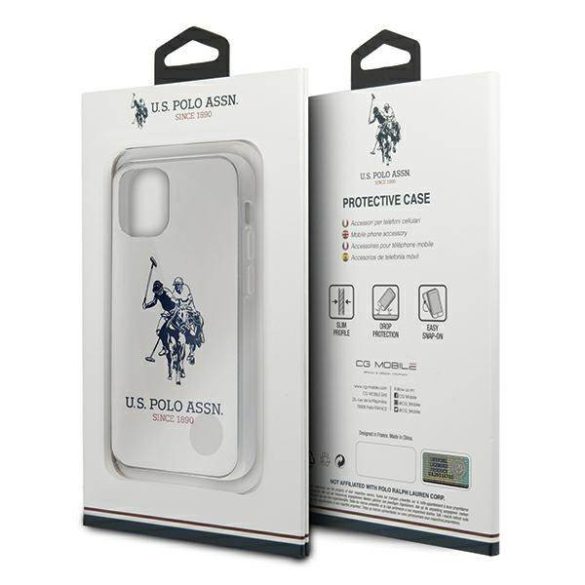 US Polo USHCP12STPUHRWH iPhone 12 mini 5,4" fehér fényes nagy logós tok