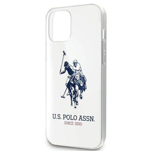 US Polo USHCP12MTPUHRWH iPhone 12/12 Pro 6,1" fehér fényes nagy logós tok