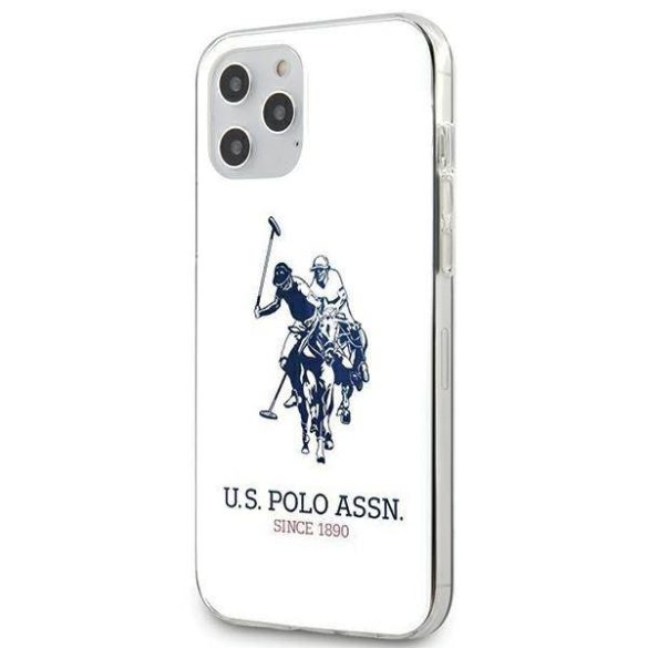 US Polo USHCP12LTPUHRWH iPhone 12 Pro Max 6,7" fehér fényes nagy logós tok