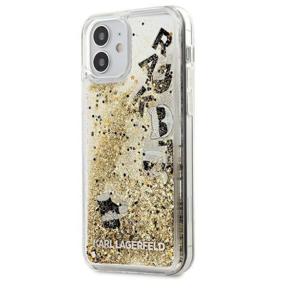 Karl Lagerfeld KLHCP12SROGO iPhone 12 mini 5,4" arany Glitter Charms keménytok