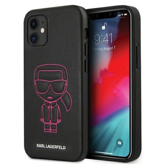 Karl Lagerfeld KLHCP12SPCUIKPI iPhone 12 mini 5,4" rózsaszín keménytok Karl ikonikus Outline tok
