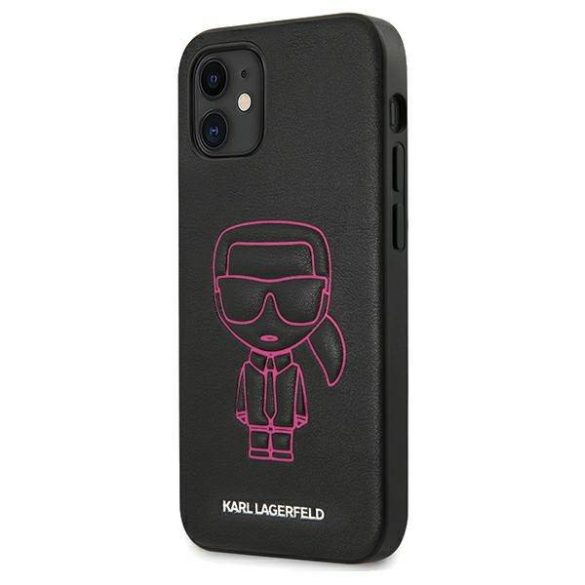 Karl Lagerfeld KLHCP12SPCUIKPI iPhone 12 mini 5,4" rózsaszín keménytok Karl ikonikus Outline tok