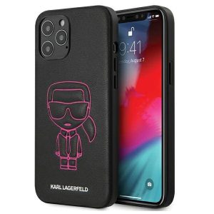 Karl Lagerfeld KLHCP12LPCUIKPI iPhone 12 Pro Max 6,7" rózsaszín keménytok Karl ikonikus Outline