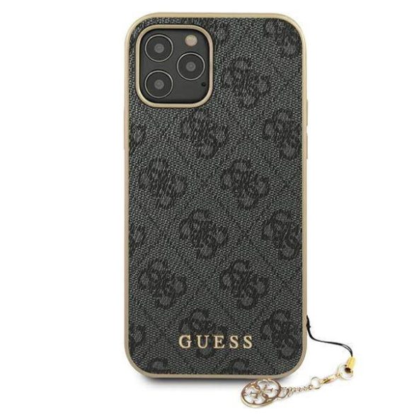 Guess GUHCP12MGF4GGR iPhone 12/12 Pro 6,1" szürke 4G Charms Collection keménytok