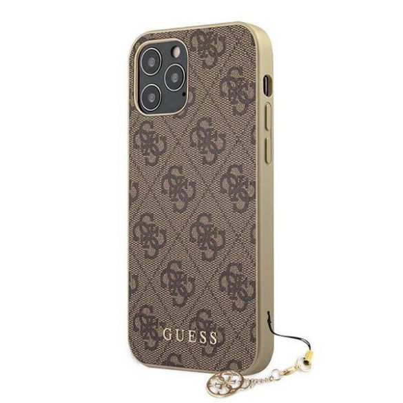 Guess GUHCP12LGF4GBR iPhone 12 Pro Max 6,7" barna 4G Charms Collection keménytok