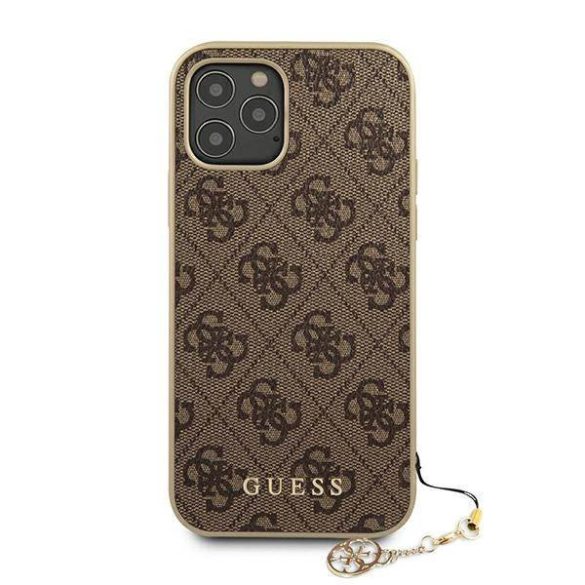 Guess GUHCP12LGF4GBR iPhone 12 Pro Max 6,7" barna 4G Charms Collection keménytok