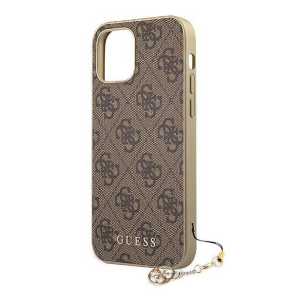 Guess GUHCP12LGF4GBR iPhone 12 Pro Max 6,7" barna 4G Charms Collection keménytok