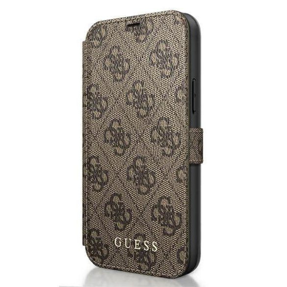 Guess GUFLBKSP12L4GB iPhone 12 Pro Max 6,7" barna 4G Charms Collection könyvtok