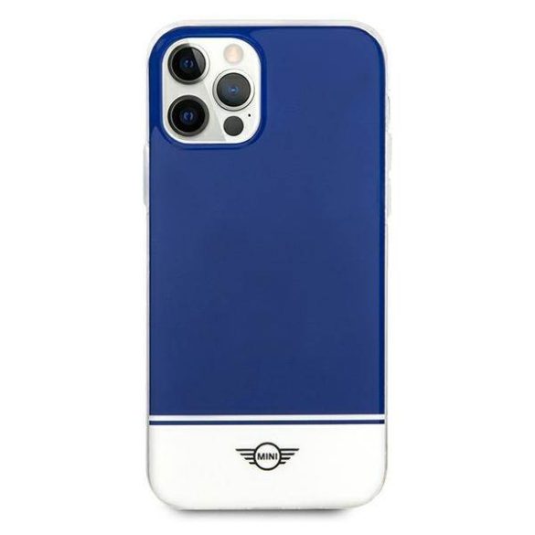 Mini MIHCP12MPCUBINA iPhone 12/12 Pro 6,1" kék keménytok Stripe Collection