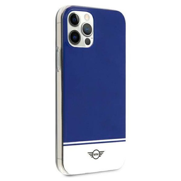 Mini MIHCP12MPCUBINA iPhone 12/12 Pro 6,1" kék keménytok Stripe Collection