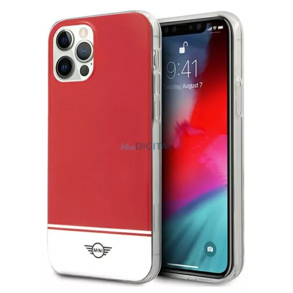 Mini MIHCP12MPCUBIRE iPhone 12/12 Pro 6,1" piros keménytok Stripe Collection