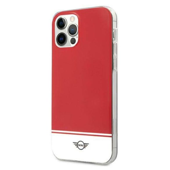 Mini MIHCP12MPCUBIRE iPhone 12/12 Pro 6,1" piros keménytok Stripe Collection