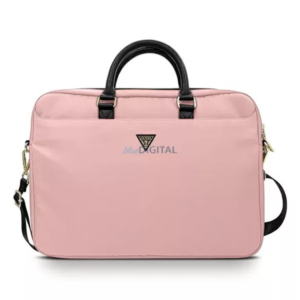 Guess táska GUCB15NTMLLP 16" rózsaszín háromszög logóval