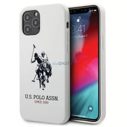   US Polo USHCP12MSLHRWH iPhone 12/12 Pro 6,1" fehér Silicone Collection tok