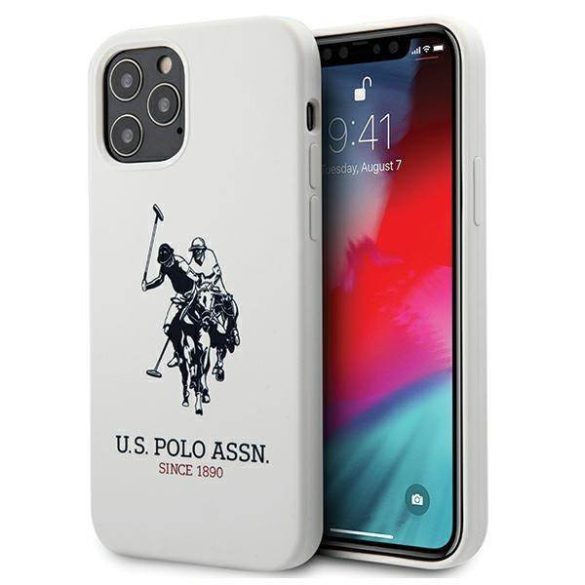 US Polo USHCP12MSLHRWH iPhone 12/12 Pro 6,1" fehér Silicone Collection tok
