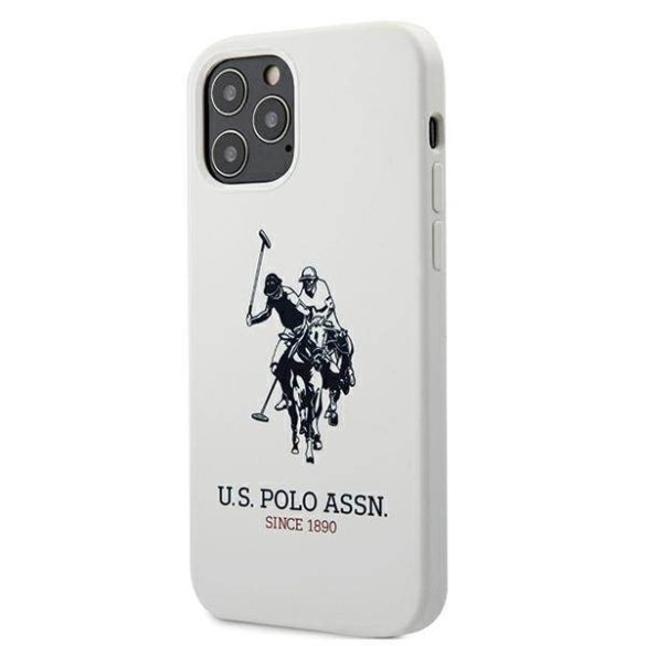 US Polo USHCP12MSLHRWH iPhone 12/12 Pro 6,1" fehér Silicone Collection tok