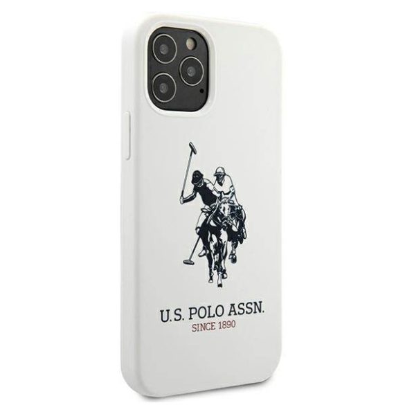 US Polo USHCP12MSLHRWH iPhone 12/12 Pro 6,1" fehér Silicone Collection tok