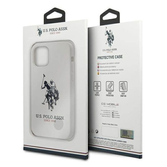 US Polo USHCP12MSLHRWH iPhone 12/12 Pro 6,1" fehér Silicone Collection tok