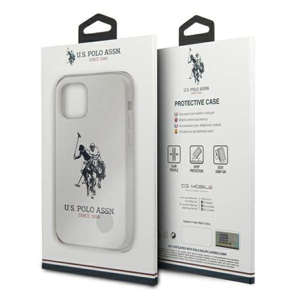 US Polo USHCP12LSLHRWH iPhone 12 Pro Max 6,7" fehér Silicone Collection tok