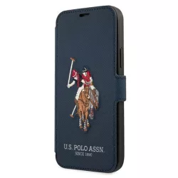   US Polo USFLBKP12MPUGFLNV iPhone 12/12 Pro 6,1" kék könyvtok Polo Embroidery Collection