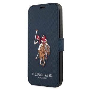 US Polo USFLBKP12MPUGFLNV iPhone 12/12 Pro 6,1" kék könyvtok Polo Embroidery Collection