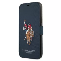   US Polo USFLBKP12LPUGFLNV iPhone 12 Pro Max 6,7" kék könyvtok Polo Embroidery Collection