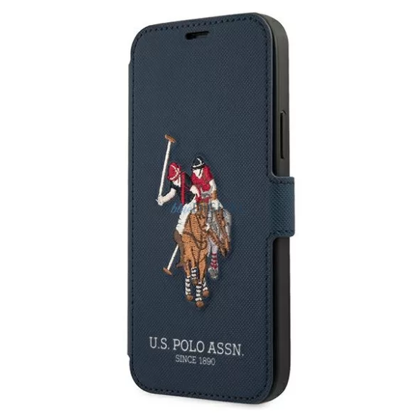 US Polo USFLBKP12LPUGFLNV iPhone 12 Pro Max 6,7" kék könyvtok Polo Embroidery Collection