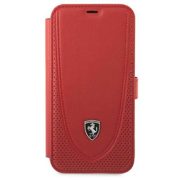 Ferrari FEOGOFLBKP12LRE iPhone 12 Pro Max 6,7" piros Off Track perforált könyvtok