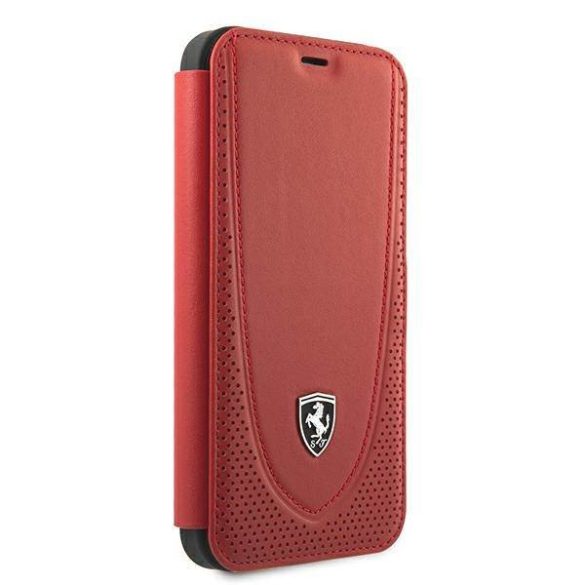 Ferrari FEOGOFLBKP12LRE iPhone 12 Pro Max 6,7" piros Off Track perforált könyvtok