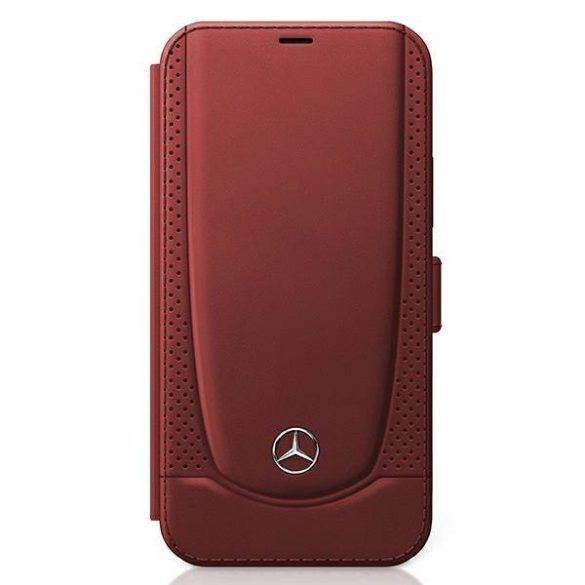 Mercedes MEFLBKP12MARMRE iPhone 12/12 Pro 6,1" piros Urban Line könyvtok