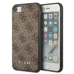   Guess GUHCI8G4GFBR iPhone SE 2022 / 2020 / 7 / 8 barna 4G fém arany logós keménytok