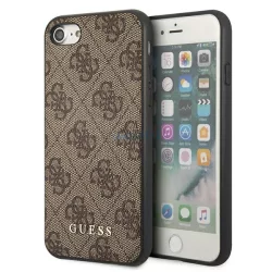   Guess GUHCI8G4GFBR iPhone SE 2022 / 2020 / 7 / 8 barna 4G fém arany logós keménytok