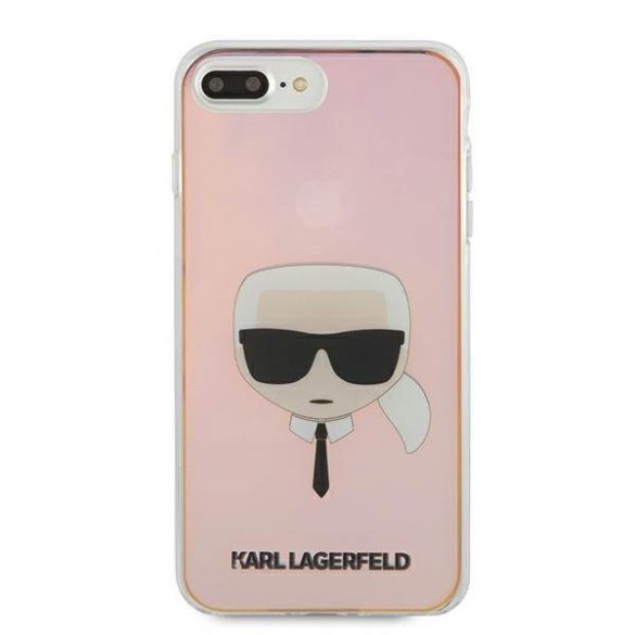 Karl Lagerfeld KLHCI8LPCKHML iPhone 7/8 Plus többszínű keménytok irizáló Karl Lagerfeld fej