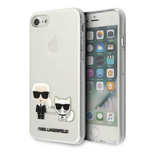 Karl Lagerfeld KLHCI8CKTR iPhone 7/8/SE 2020 / SE 2022 átlátszó Karl & Choupette keménytok