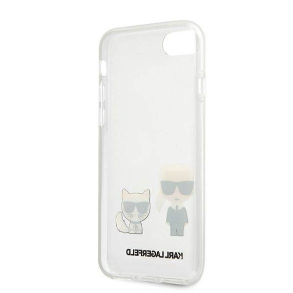 Karl Lagerfeld KLHCI8CKTR iPhone 7/8/SE 2020 / SE 2022 átlátszó Karl & Choupette keménytok