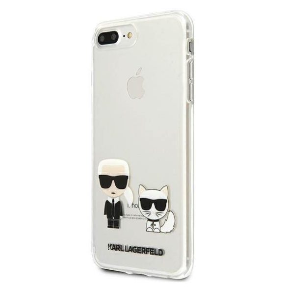 Karl Lagerfeld KLHCI8LCKTR iPhone 7/8 Plus átlátszó Karl & Choupette keménytok