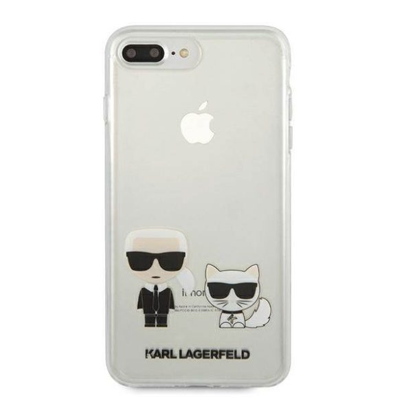 Karl Lagerfeld KLHCI8LCKTR iPhone 7/8 Plus átlátszó Karl & Choupette keménytok