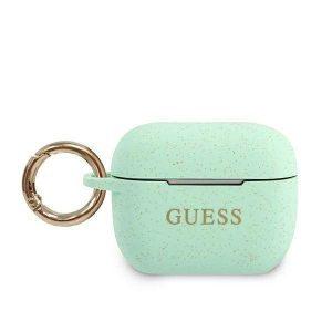 Guess GUACAPSILGLGN AirPods Pro zöld szilikon Glitter tok