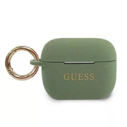 Guess GUACAPSILGLKA AirPods Pro keki szilikon Glitter tok
