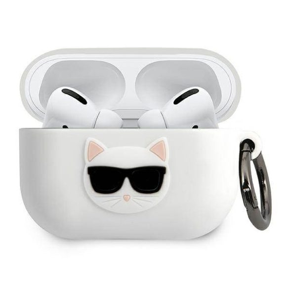 Karl Lagerfeld KLACAPSILCHWH AirPods Pro fehér szilikon Choupette tok