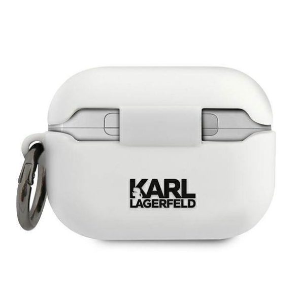 Karl Lagerfeld KLACAPSILCHWH AirPods Pro fehér szilikon Choupette tok