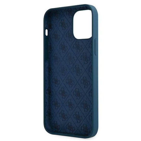 Guess GUHCP12SLSLMGBL iPhone 12 mini 5,4" kék Metal Logo Script keménytok