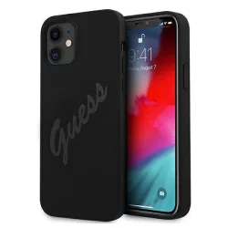   Guess GUHCP12SLSVSBK iPhone 12 mini 5,4" fekete Script Vintage keménytok