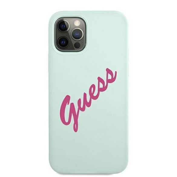 Guess GUHCP12LLSVSBF iPhone 12 Pro Max 6,7" kék fukszia szilikon keménytok