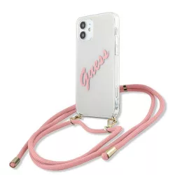   Guess GUHCP12SCRTVSPI iPhone 12 mini 5,4" rózsaszín Script Vintage keménytok