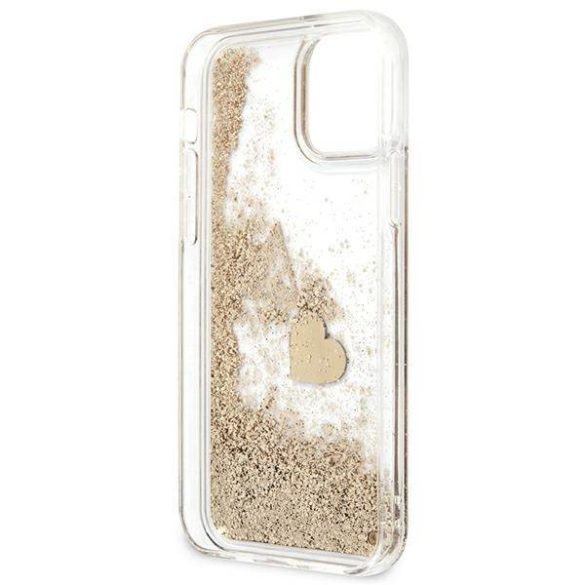 Guess GUOHCP12MGLHFLGO iPhone 12/12 Pro arany Glitter Charms keménytok