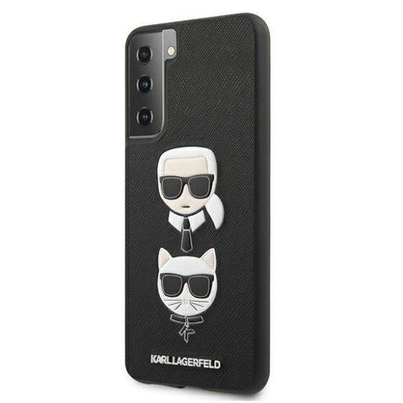 Karl Lagerfeld KLHCS21MSAKICKCBK S21+ G996 fekete keménytok Saffiano ikonikus Karl&Choupette fej