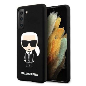 Karl Lagerfeld KLHCS21MSLFKBK S21+ G996 fekete szilikon ikonikus keménytok