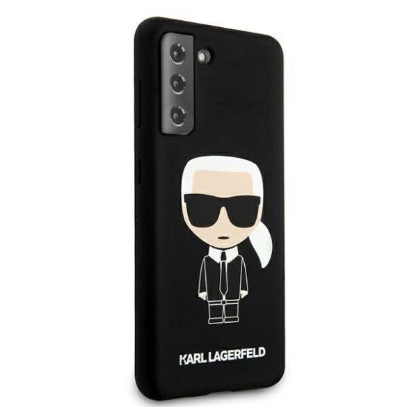 Karl Lagerfeld KLHCS21MSLFKBK S21+ G996 fekete szilikon ikonikus keménytok